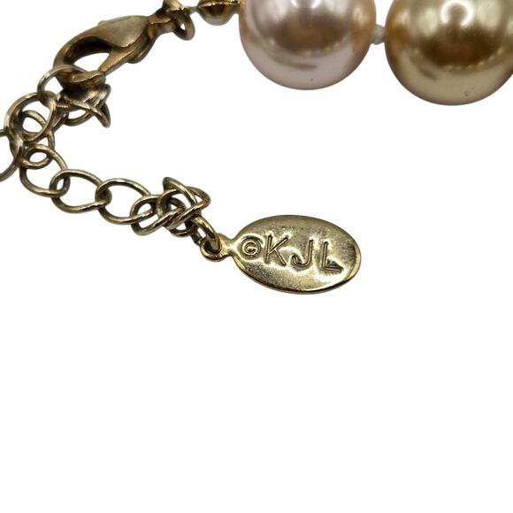 KJL Kenneth Jay Lane Necklace 2009 Inaugural Imitation Pearl Soft Pastel Colors - Picture 5 of 8